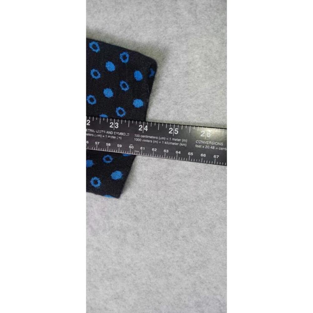 Bobbie Brooks Sweater Womens Size Medium Black Blue Dots Padded Shoulders - Picture 8 of 12